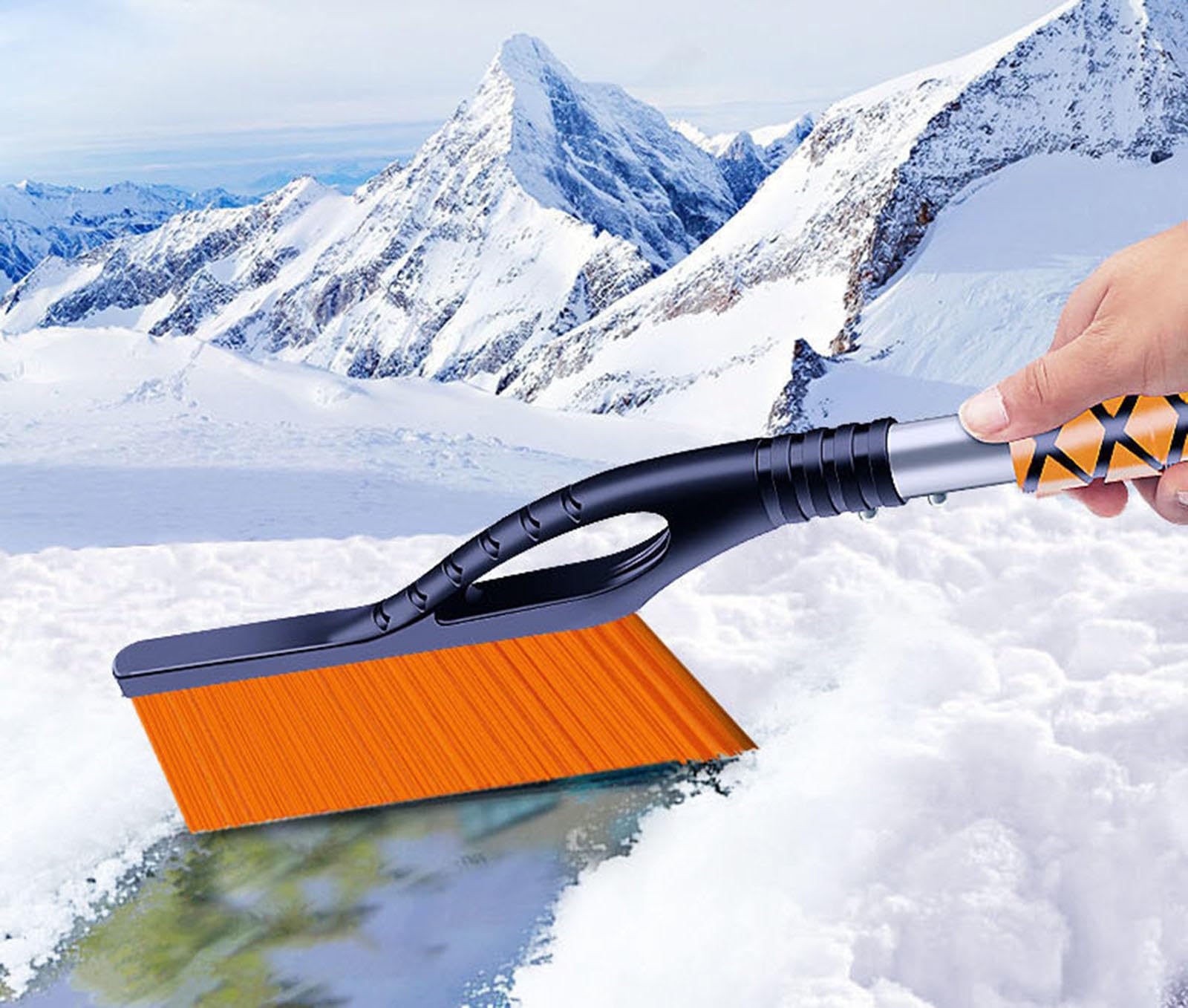 Spazzola da Neve con Raschiaghiaccio per Parabrezza Auto | Raschietto e Spazzola per Neve per Auto con Impugnatura Ergonomica in Schiuma Accessori Invernali,C