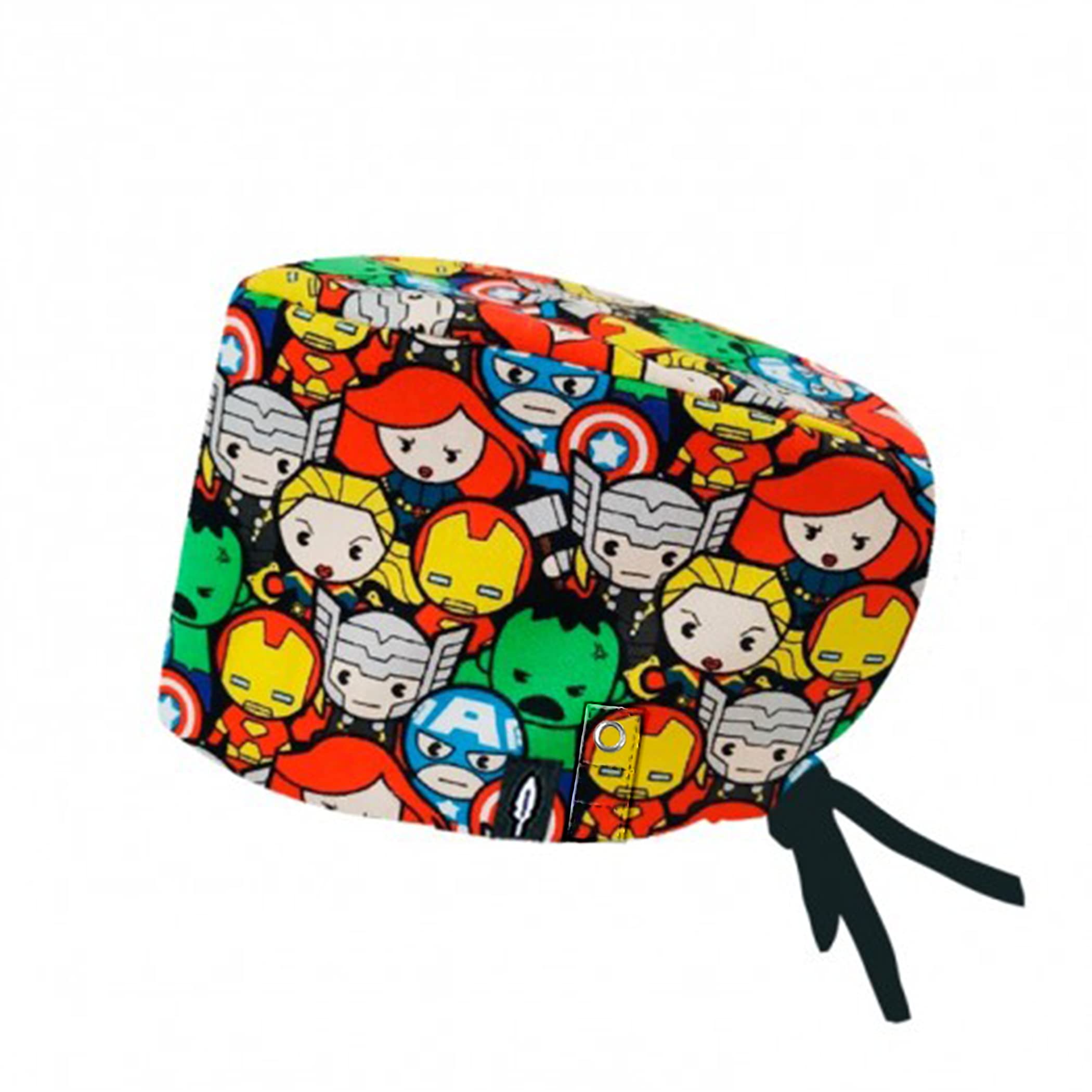 ROBIN HATSurgical Cap HATVENGERS Large Long Hair with Click System Multi, Multi, 18 Years