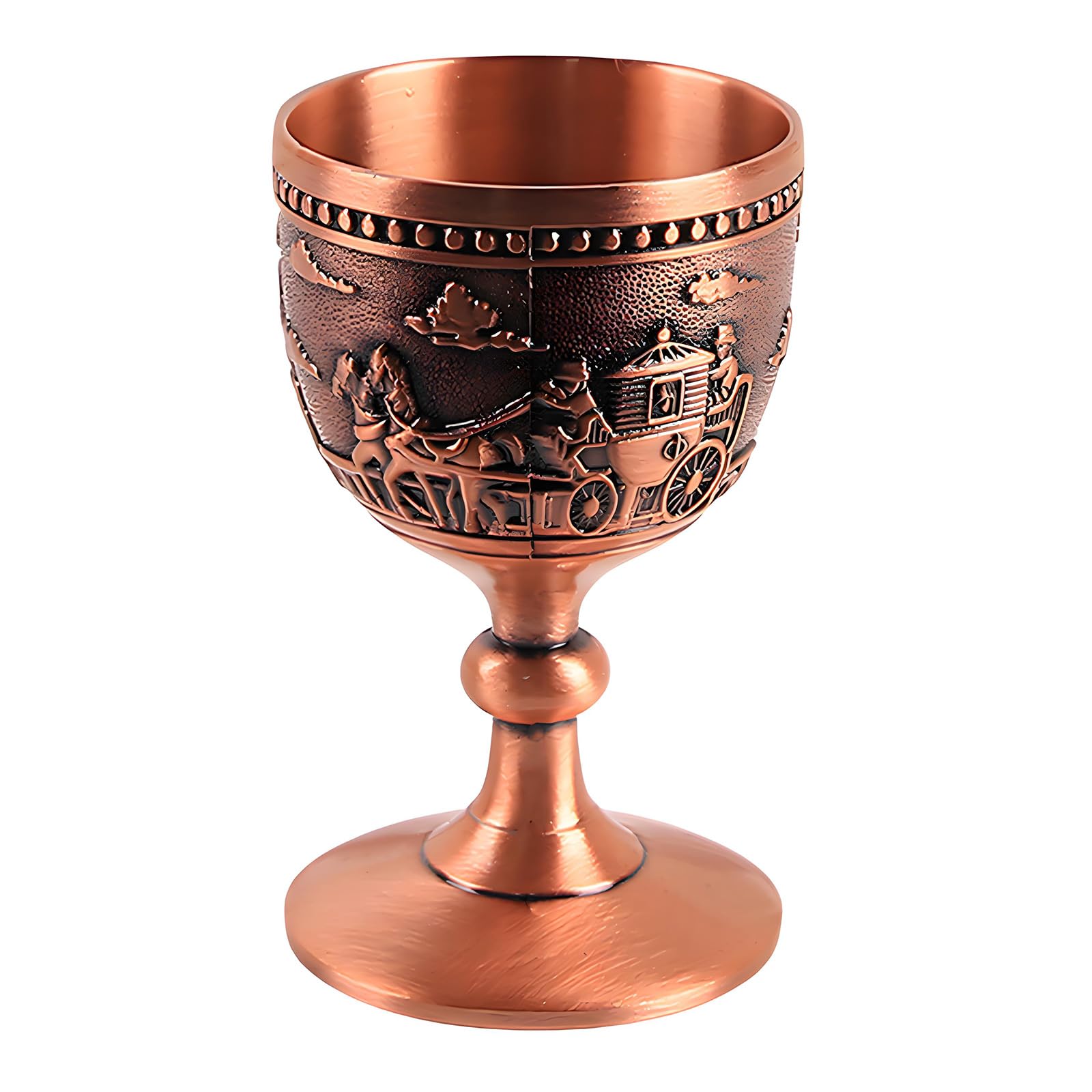 CAZSTYK Premium Zincs Alloy Tall Glass for Vodka Tequilas Liquor Drinking Glass Russian Metal Goblet