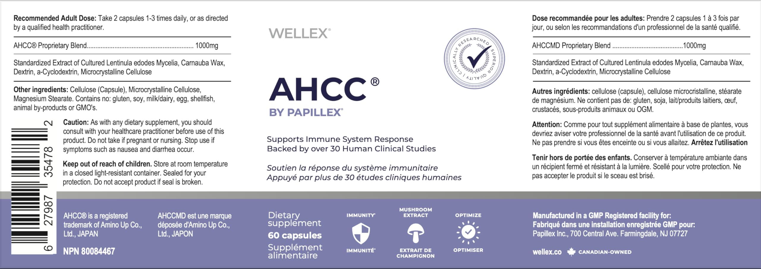 Papillex AHCC Supplement - Maximum Strength - Natural Immune Support Extract - Maintains Natural Killer Cell Activity - 20+ Human Research Studies - 60 Veggie Capsules (3 Pack) — Amazon image 9