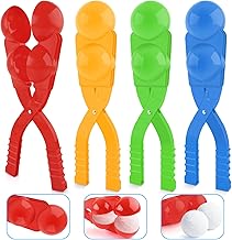 BROTOU Pack of 4 Winter Snowball Maker, Snowball Clip, Snow Toy, Snowman Snowball Shaper, Winter Snowball Tongs, Snow Toy for Children and Adults