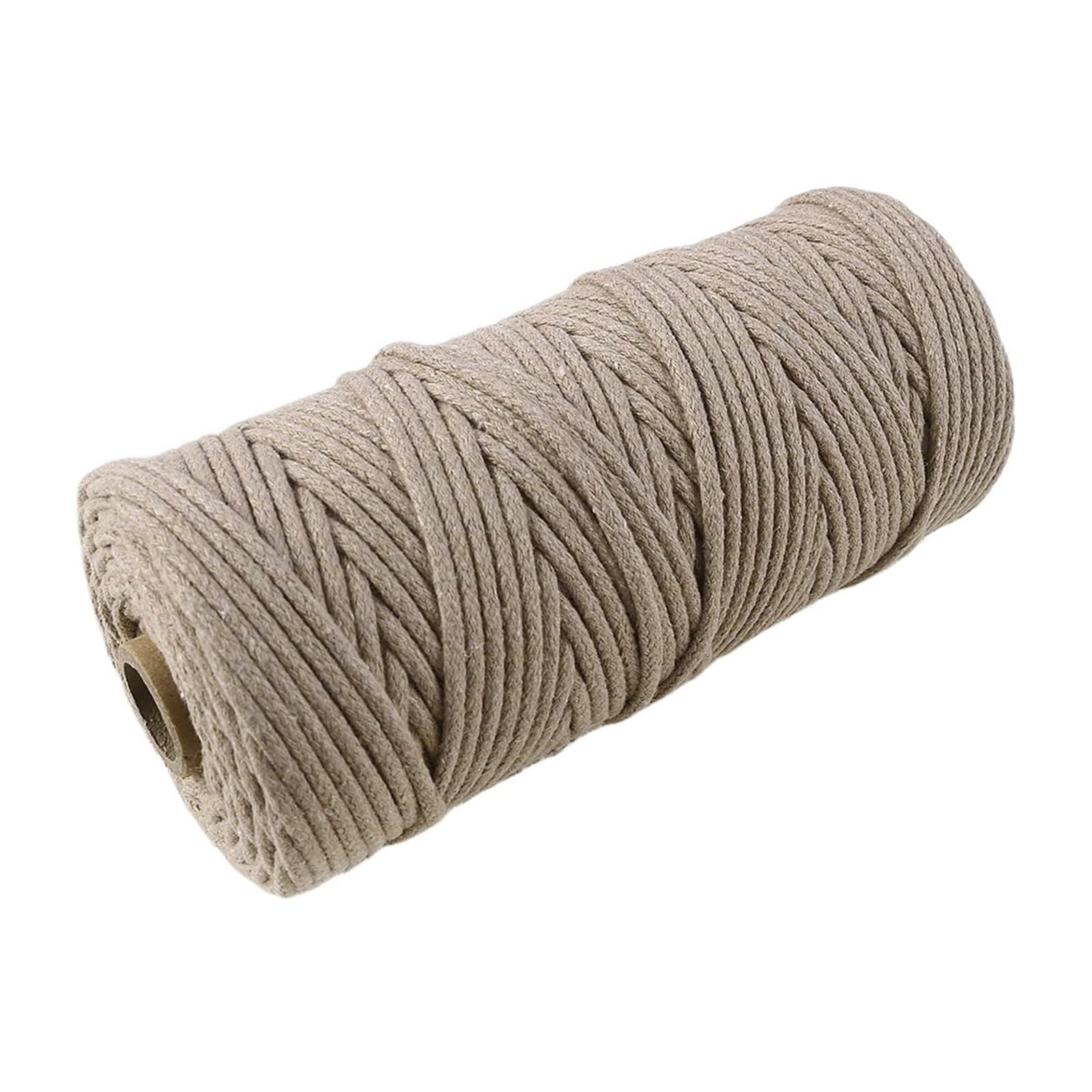 Cotton Macrame Cord 10m 3.0mm Colored Cotton Thread Braided Rope Diy Bracelet Necklace Key Chain Make Ropes Jewelry Making Materials(Color25)