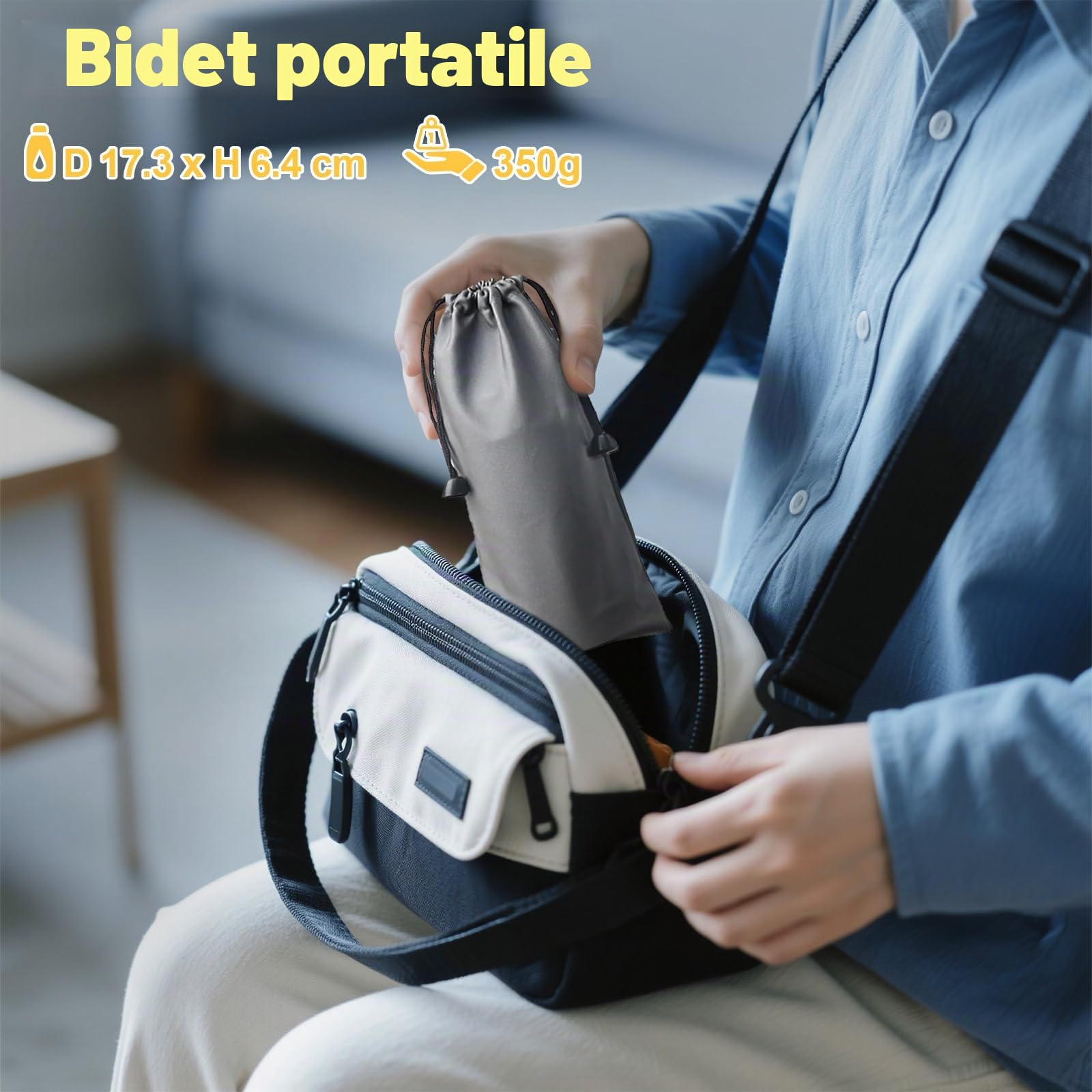 SoulBay Bidet portatile, bidet portatile portatile portatile da viaggio spruzzatore manuale elettrico per la cura personale, lavaggio del bambino, cura post-parto lenitiva