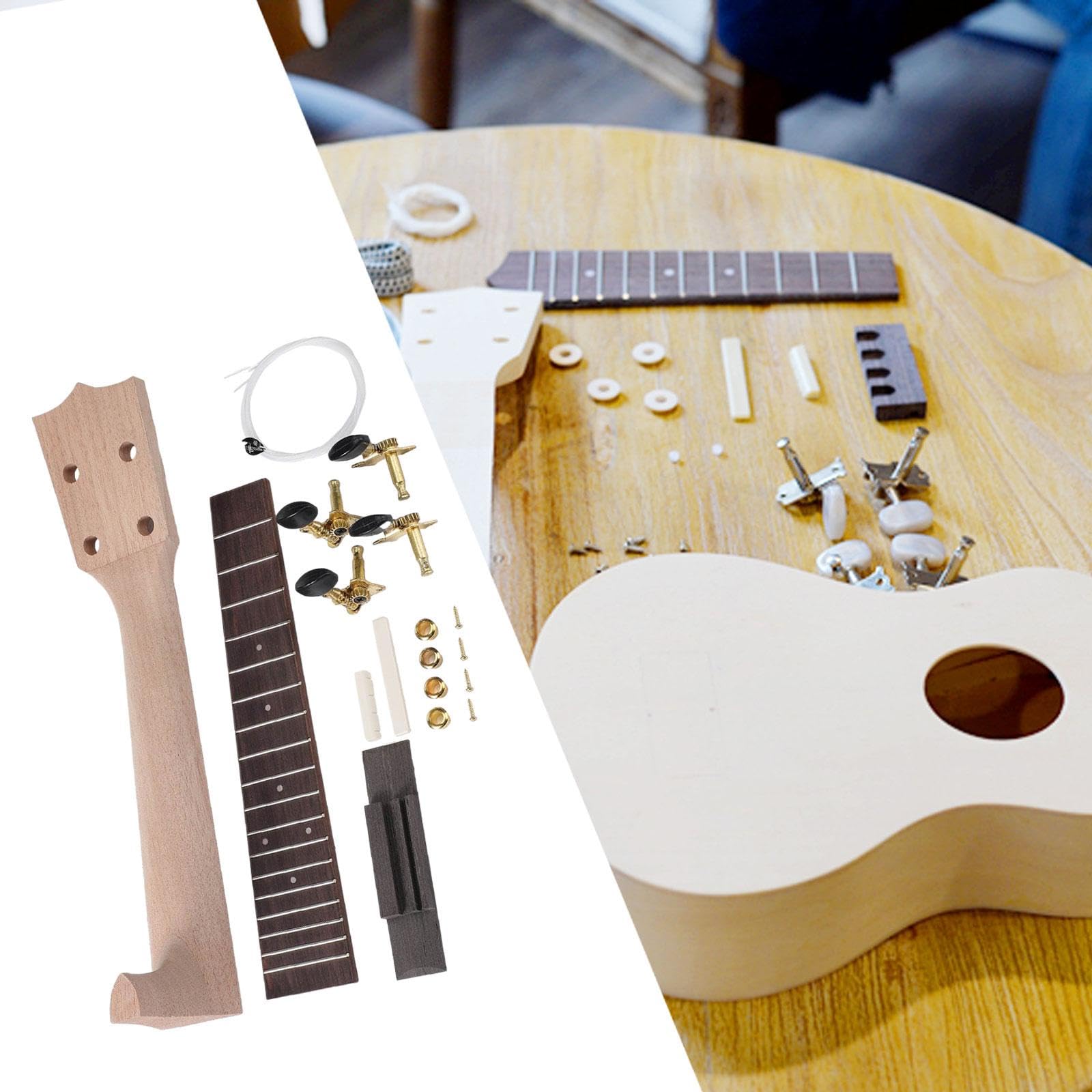 Kit Fai Da Te per Ukulele, Parti di Ukulele Non Finite, Manuale di Artigianato, Progetti di Artigianato Da Regalo, Accessori per Strumenti Musicali Pe, 26 Inch