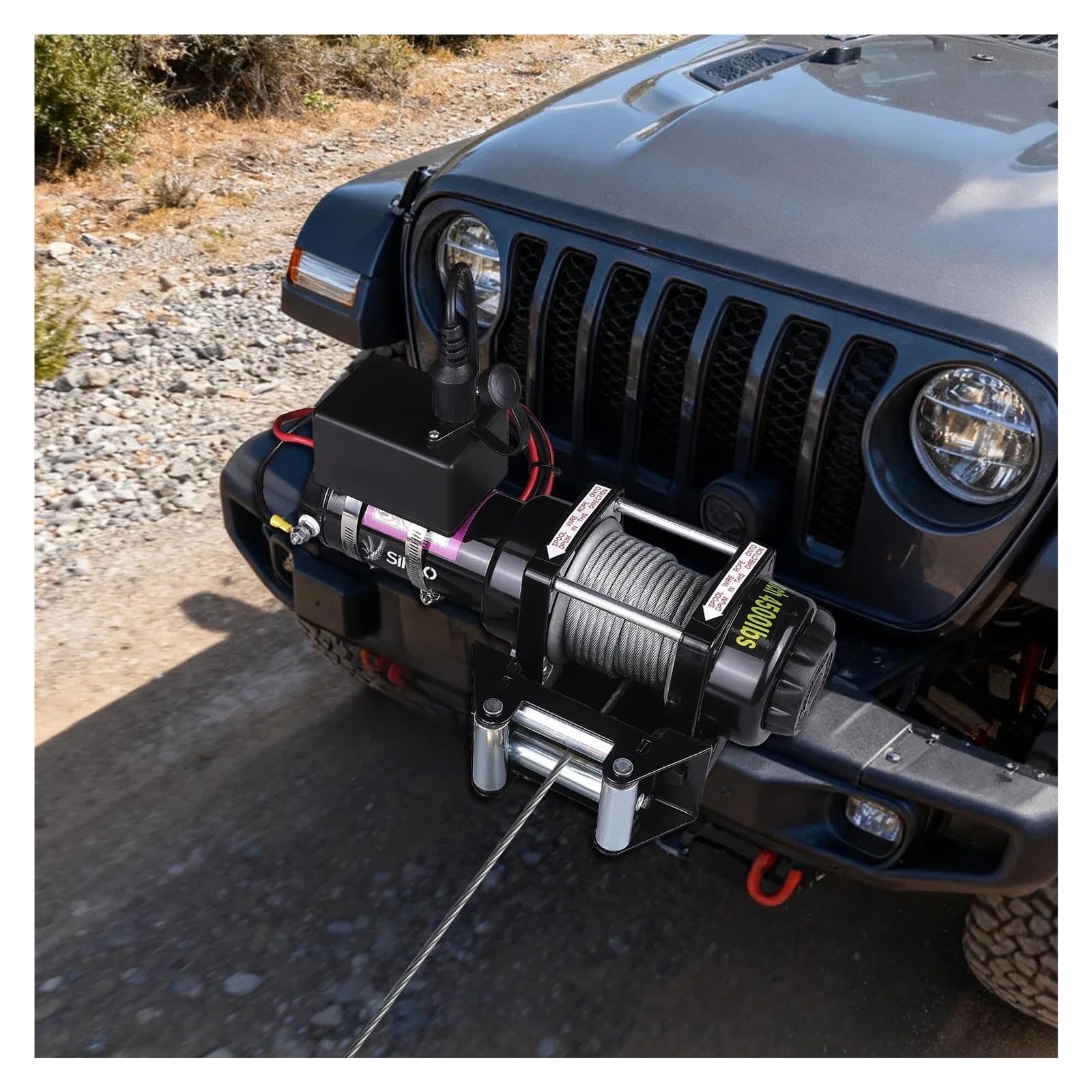 Cabrestante Eléctrico De 3500LBS 12V, Resistente Al Agua IP55 Todoterreno Para Cuerda Sintética Coche/ATV/barco/remolque Cabrestante Elevador Polipasto