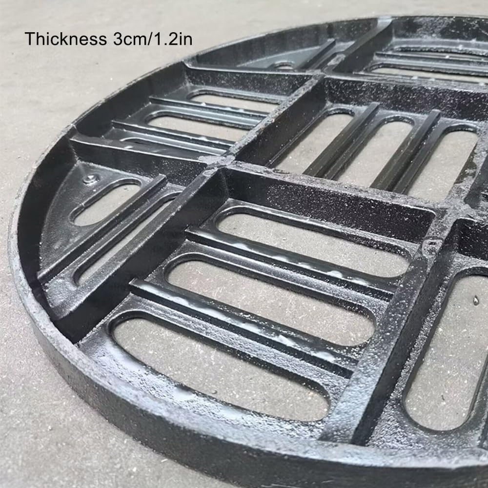 Copertura per griglia di scarico in ghisa per esterni, ricambio per scarichi da trincea, dimensioni da 19,8 cm a 61 cm, filtro per fognatura durevole per una gestione efficace dell'acqua e soluzioni