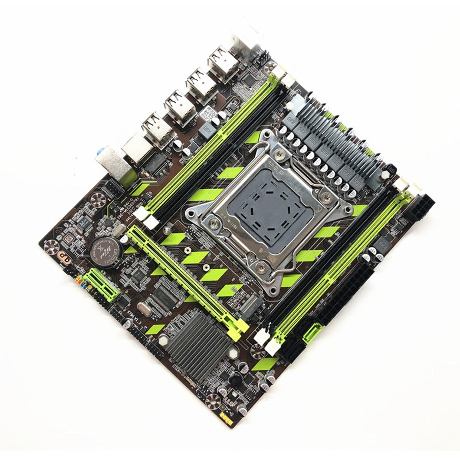 Placa Base X79 LGA2011 DDR3 64GB Mainboard Equipada con Componentes Sólidos y Apoyo de Red Adecuada para IT Usuario Exigente