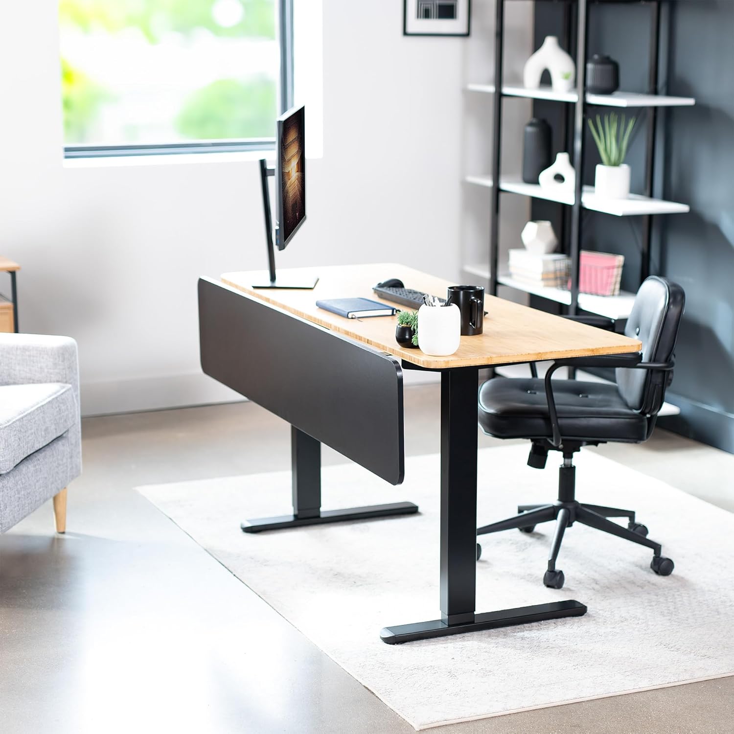 VIVO Laminate 59 x 12 inch Modesty Panel for Office Desk, 3 Configuration Options, Cable Management Organizer, Black, PP-LM60-B
