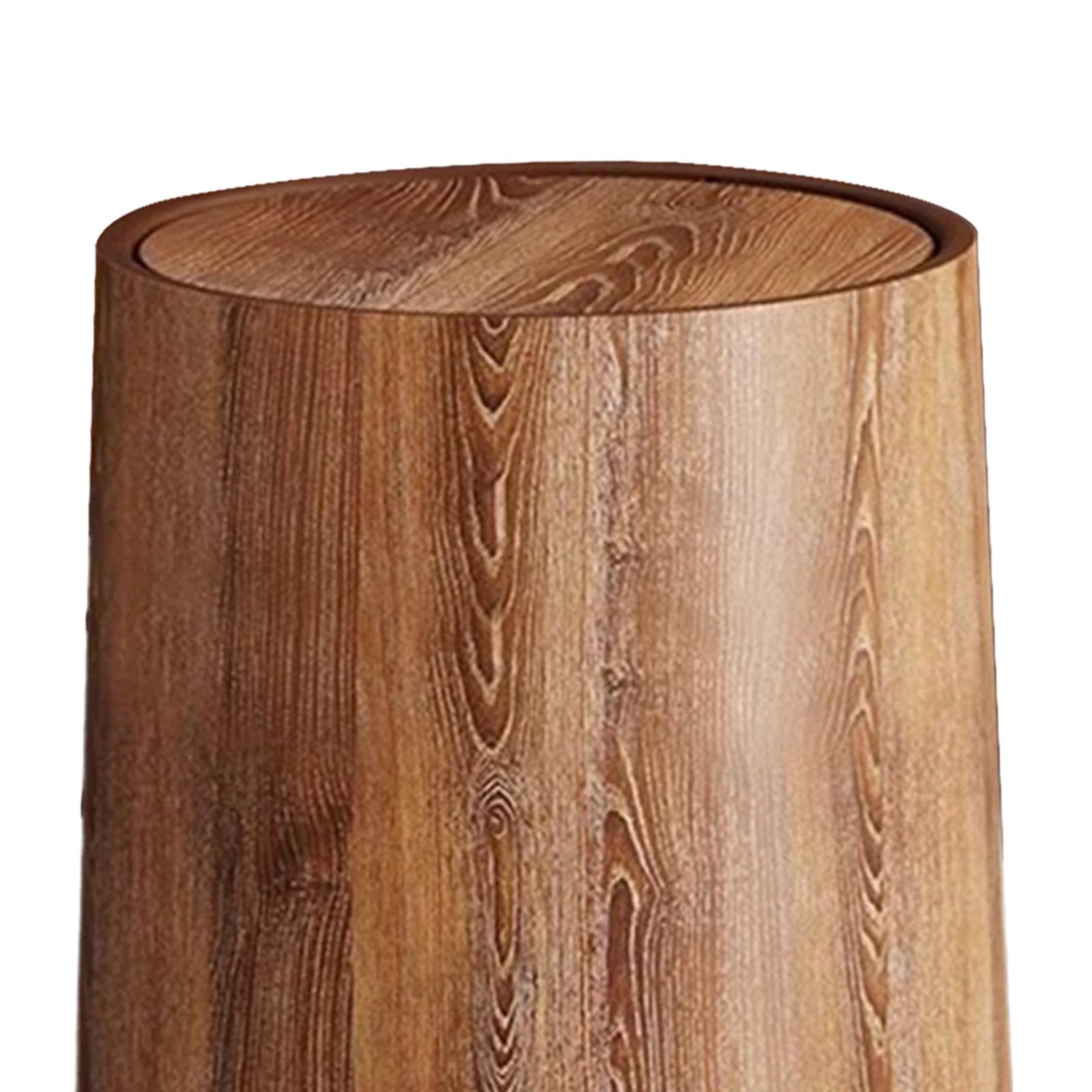 Enakshi® Trash Bin Imitation Wood Grain with Swing Lid Trash Can for Home Dorm Office S|Home & Garden | Household Supplies & Cleaning | Trash Cans & Wastebaskets 2