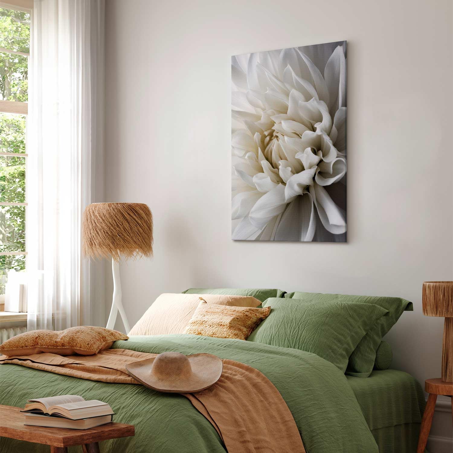 Cuadros B&D XXL - Quadro Fiori 80x120 cm 1 Pezzo - Stampa su Tela Strutturata XXL Grande - Quadri Moderni Soggiorno Grandi - Stampe da Parete Murale Arte Moderno Pittura - b-B-0112-b-a