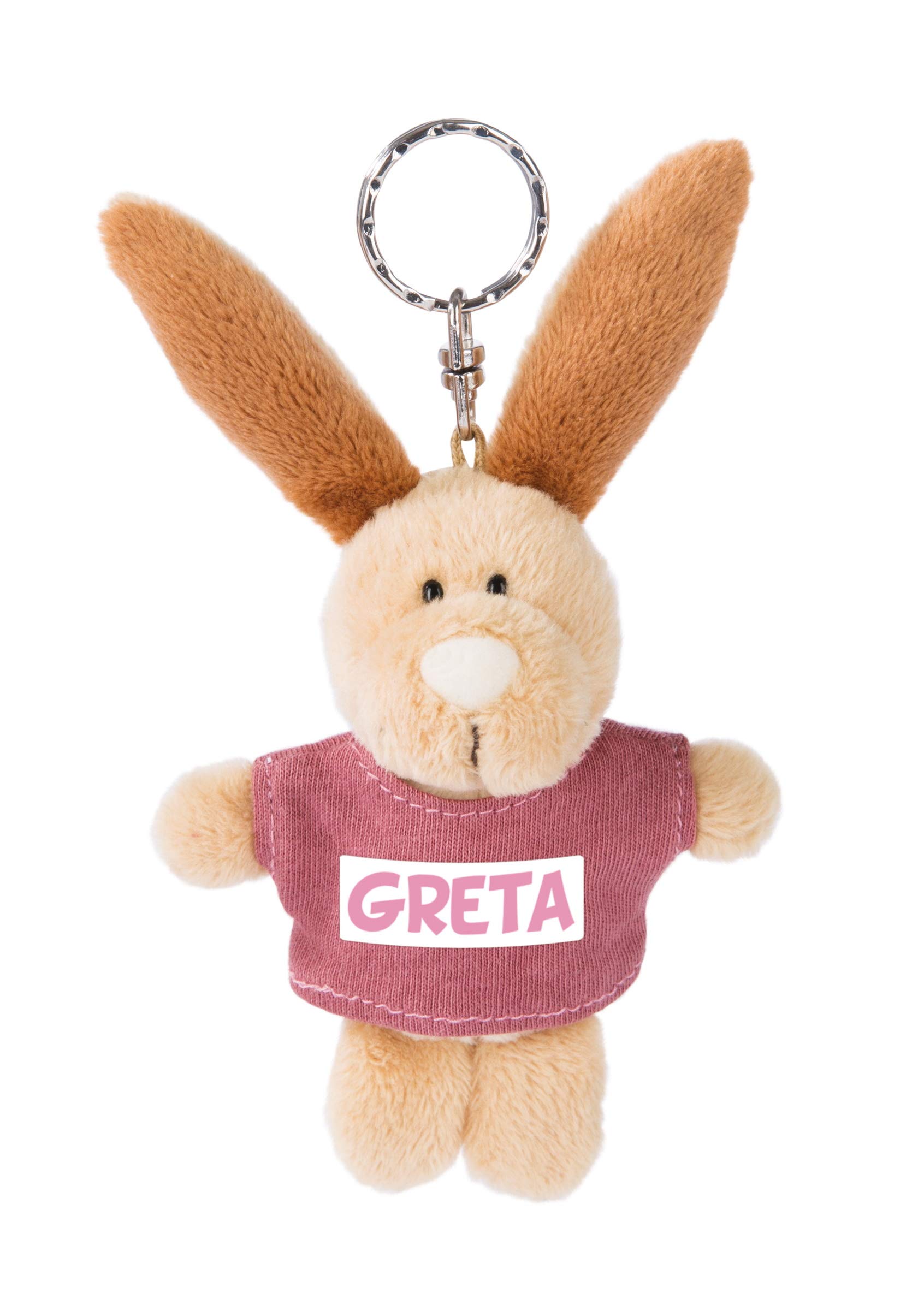 NICI 44620 Keyring Rabbit with T-Shirt Greta 10 cm