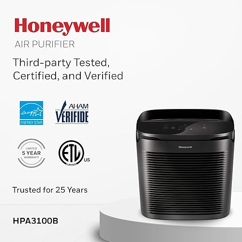 Miniatura 2 de Honeywell PowerPlus HPA3100 - Purificador de aire HEPA para el hogar, habitaciones de 968 pies cuadrados en 1 hora, reduce alérgenos, polvo, polen,