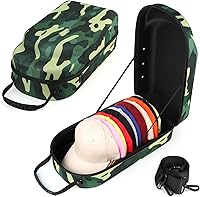 Vista 14 de Funda rígida para gorra de béisbol, funda de viaje con correa ajustable para el hombro, funda para 12 gorras de béisbol, perfecta para viajes y Negro