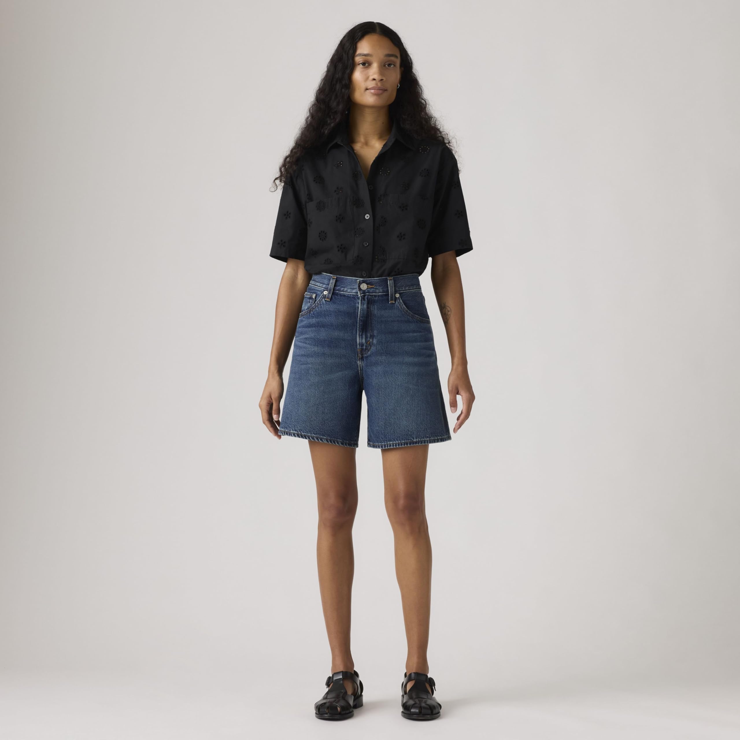 Levi's High Baggy Short Pantaloncini Donna