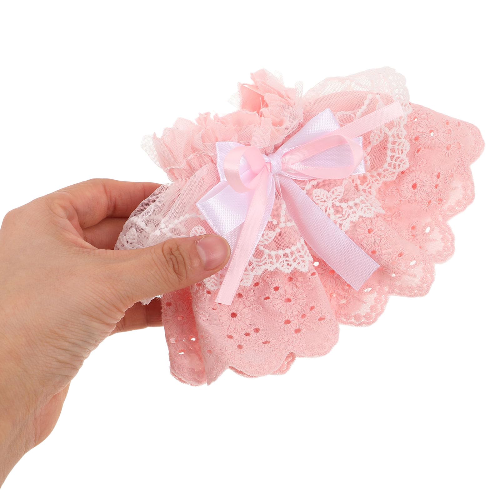 Générique Poignets en Dentelle Lolita Rose pour Femme, Accessoires de Mode Polyvalents en Polyester, Manchons Élégants pour Robe, pour Robe ou Accessoire de Mariage