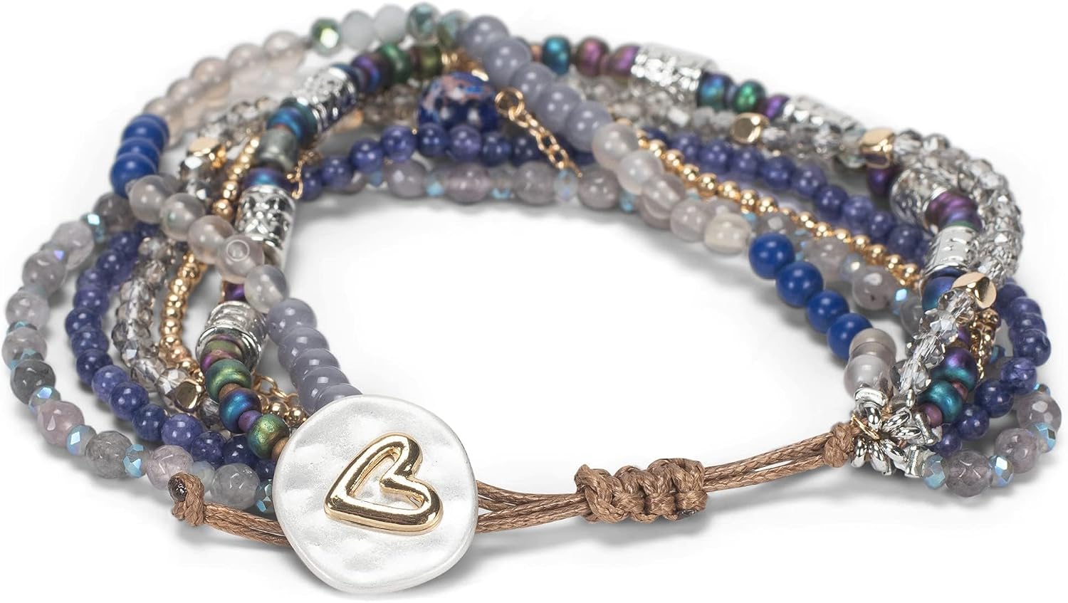 DEMDACO Glass and Metal Charm Bracelet