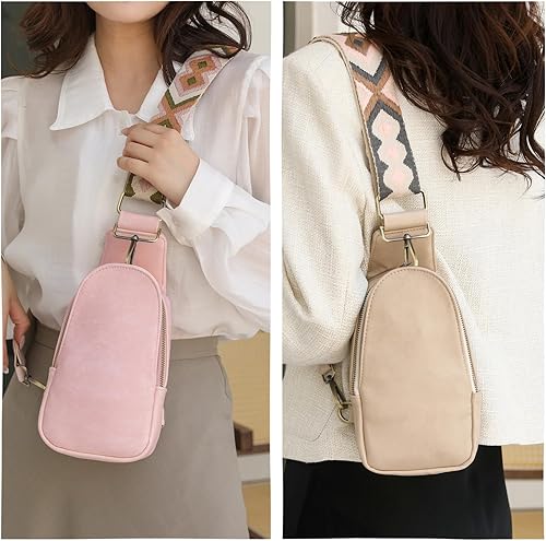 Miniatura 3 de KlaOYer Bandoleras de cuero para mujer, bandolera pequeña, riñonera con correa de guitarra para Gril Lady