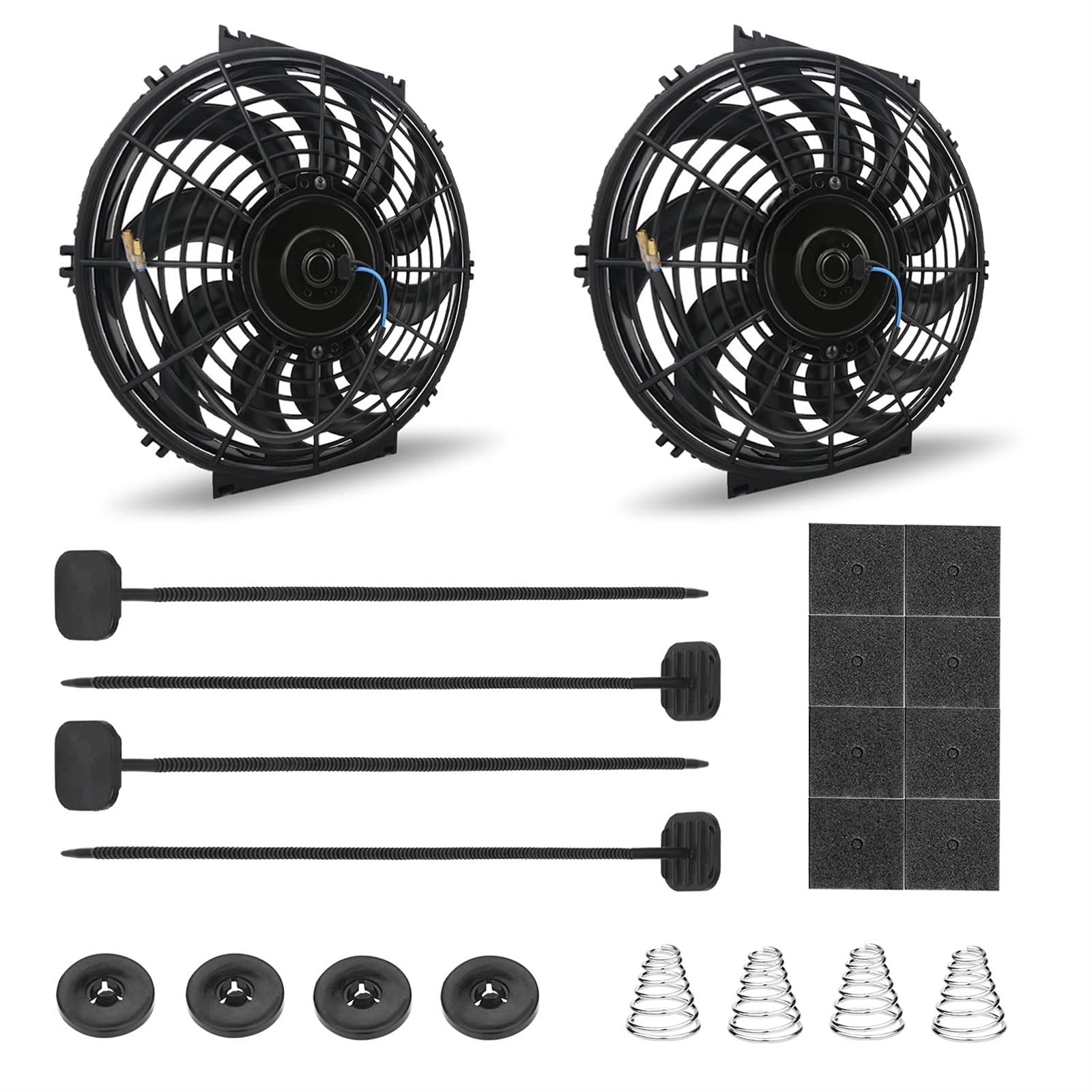 THE WHITE SHOP Fan Mounting Kit, Electric Radiator Fan Mounting Kit Compatible for Electric Cooling Fan and Transmission Cooler