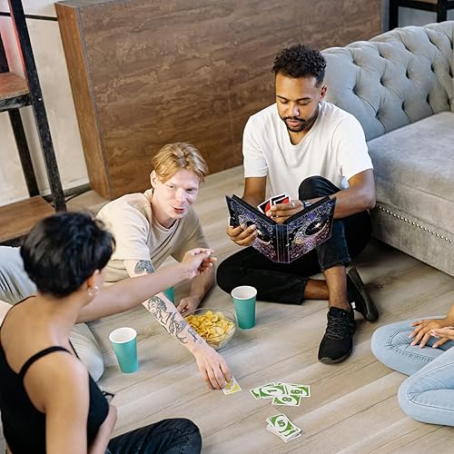 Miniatura 5 de Rossy Carpeta de tarjetas con 4 bolsillos, carpeta de tarjetas intercambiables, álbum de colección de tarjetas, para 160 tarjetas de carga lateral,