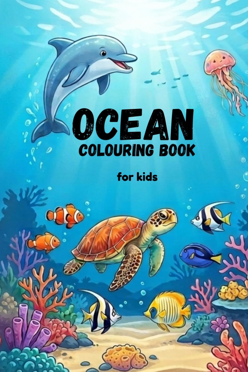 Ocean Giants & Tiny Fins: A Coloring Adventure