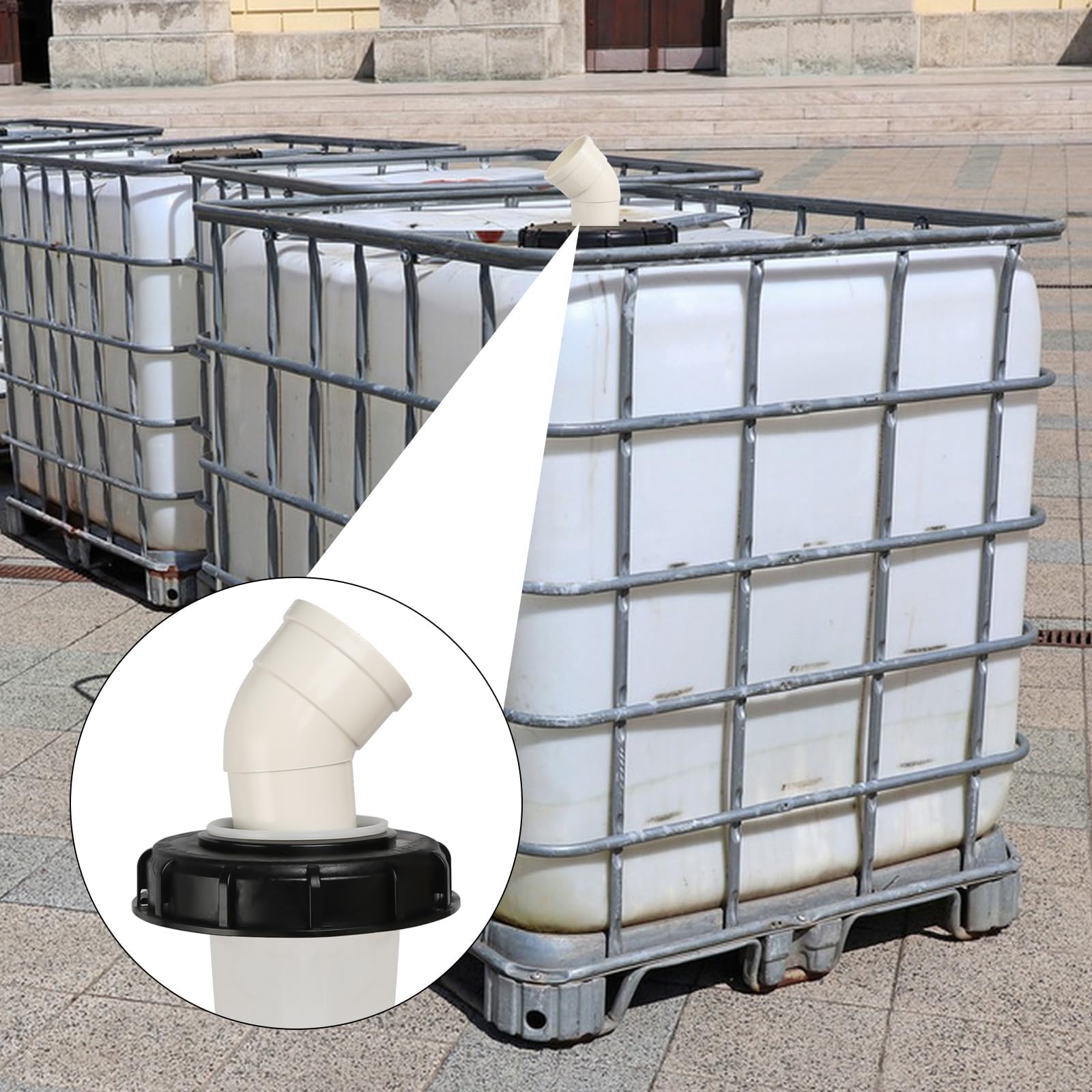 Filtro IBC 45° Con Coperchio 163 Mm - Per Serbatoi Acqua Piovana Nylon