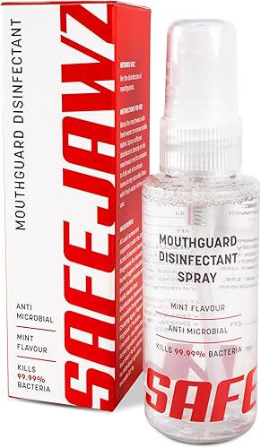 SAFEJAWZ Spray refrescante para protectores bucales deportivos, adultos y jóvenes, para boxeo, baloncesto, lacrosse, fútbol, artes marciales, hockey