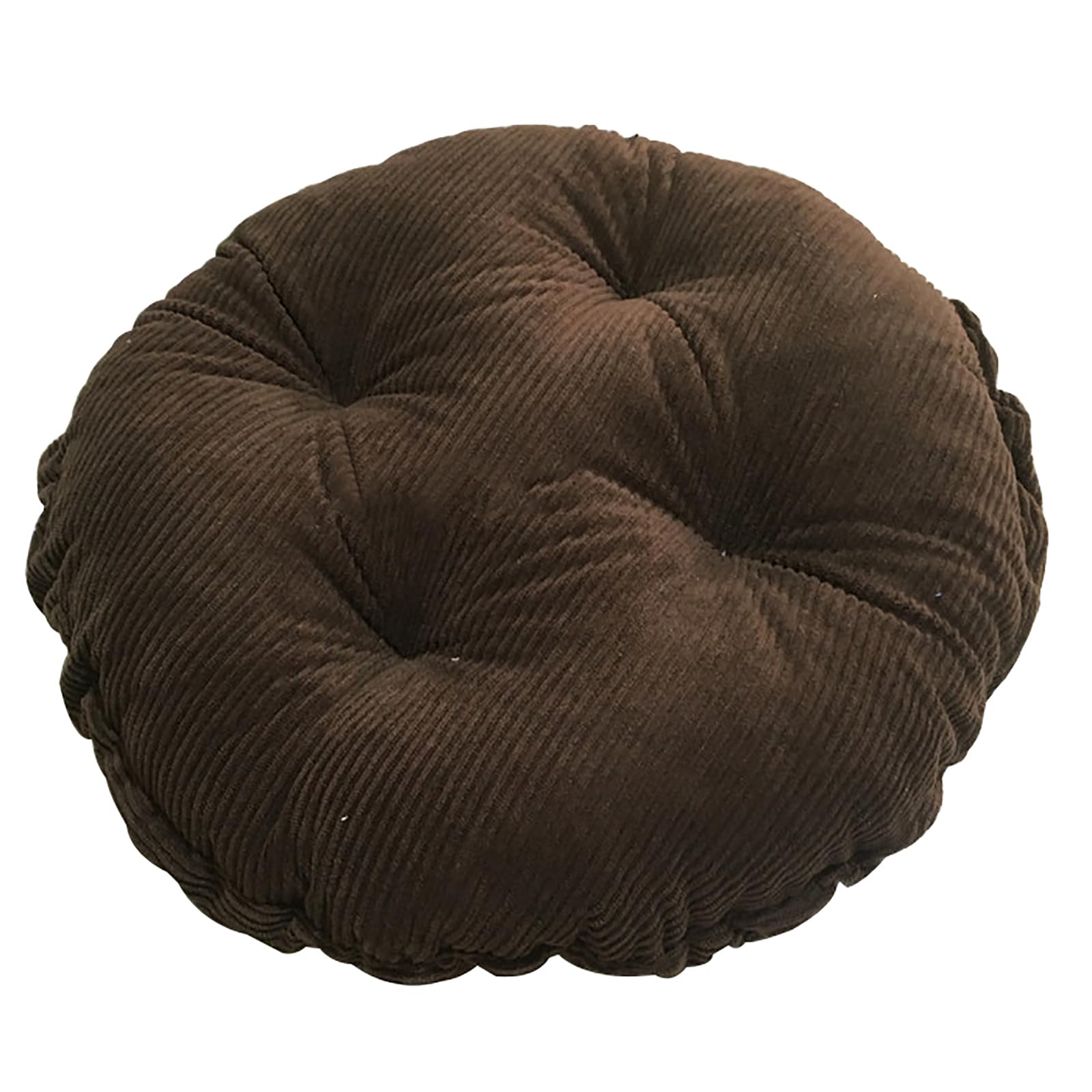 Round Seat Cushion, Super Soft Thicken Chair Cushion Solid Color Dining Chair Pads Overstuffed Cushion Pad for Home Office Kitchen Patio Furniture(Diameter:30cm(12inch), Coffee color)