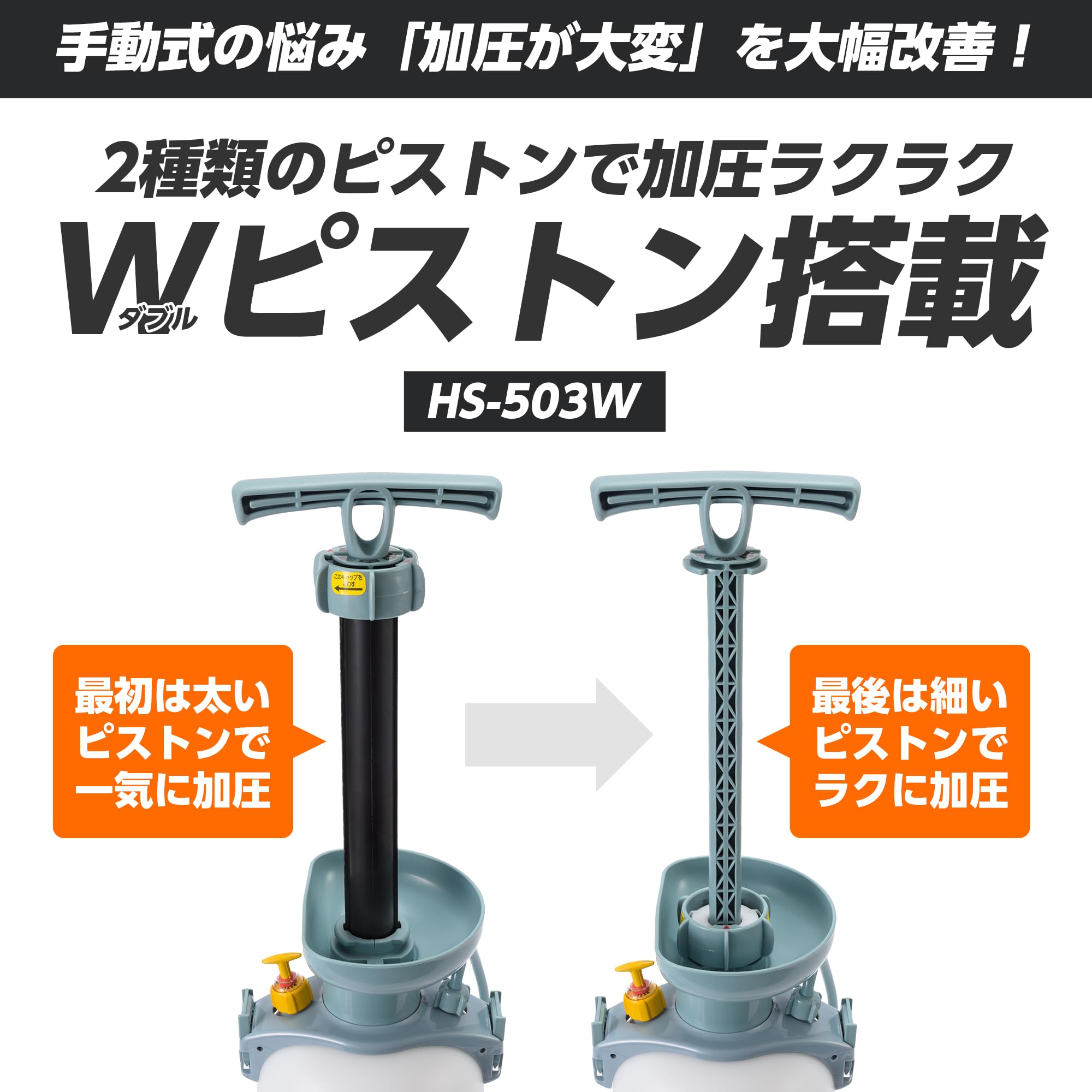 Amazon | 工進 蓄圧式噴霧器5L ミスターオート HS-503W | 霧吹き Amazon | 工進 蓄圧式噴霧器5L ミスターオート HS-503W | 霧吹き