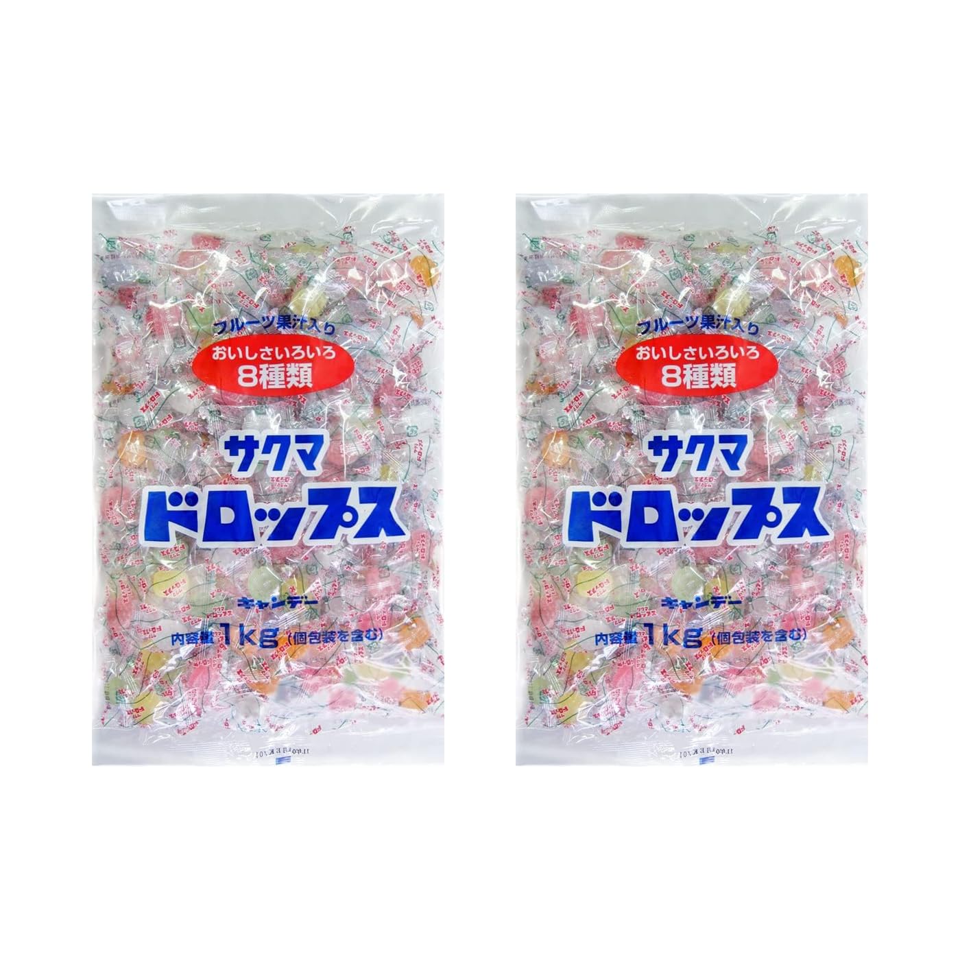 Amazon.co.jp: サクマ 袋入りドロップス 1kg ×2 大容量 キャンディー