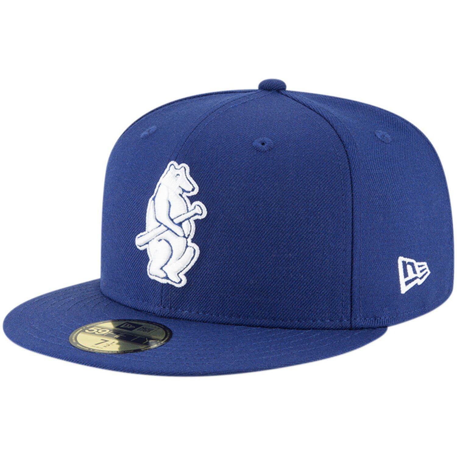 New Era MLB 59FIFTY Cooperstown Authentic Collection Fitted On Field Game Cap Hat (as1, Numeric, Numeric_7_and_7_eighths, Chicago Cubs Blue Cooperstown)
