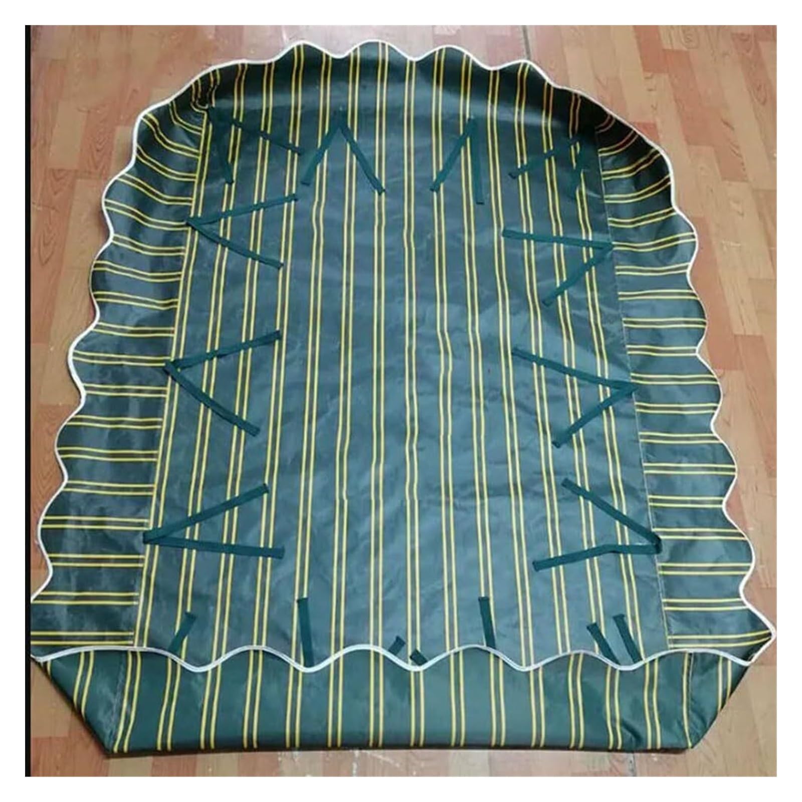 Swing Roof Cover Universal Replacement Canopy for 2-3 Seater - Weatherproof Sun Canopy 142 x 120 cm / 210 x 145 cm for Garden Swing (Green/Yellow, 164 x 114 cm / 65 x 45 inches)