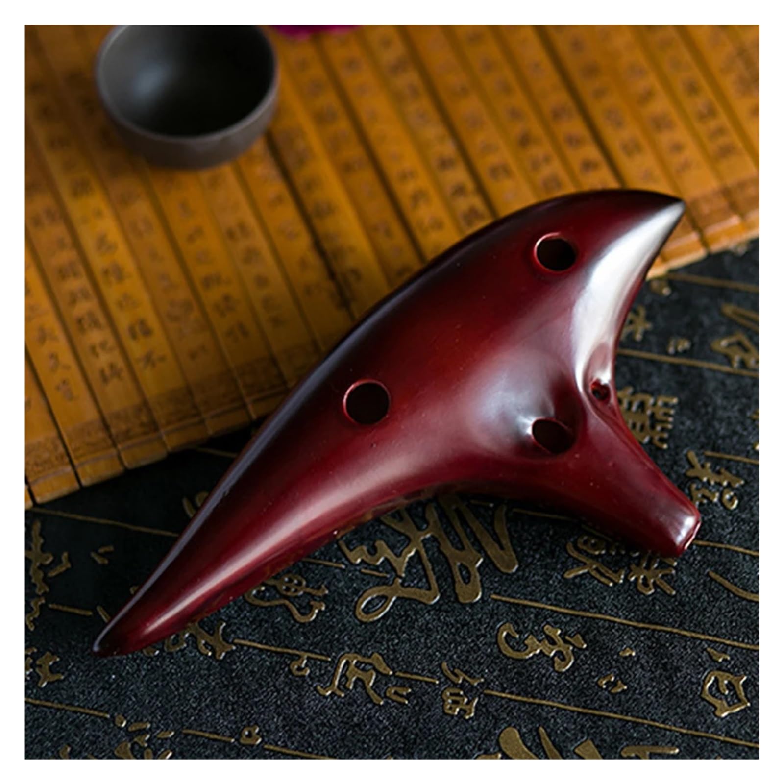 Ocarina Ceramica Alto C Strumento musicale a fiato Ocarina in ceramica Alto C a 12 fori con borsa protettiva for principianti amanti della musica per Principianti Adulti
