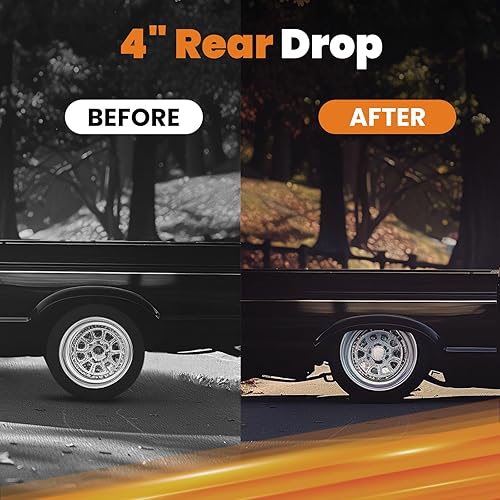 Miniatura 4 de Tuningsworld Kit de suspensión y grillete de 4 pulgadas, kits de bajada para Dodge Charger Ram D100 D150 All Cabs 1972-1993 2WD
