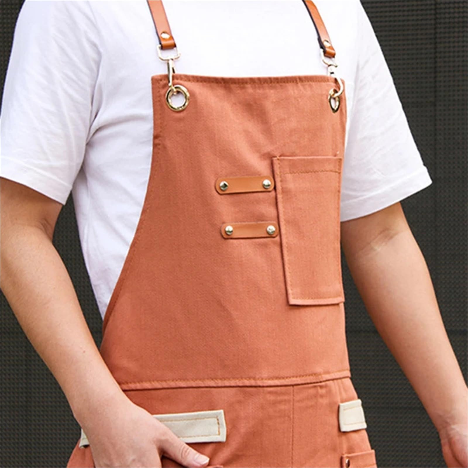 Tablier en denim multi-poches for barbier, 2 pièces Pour Bricolage