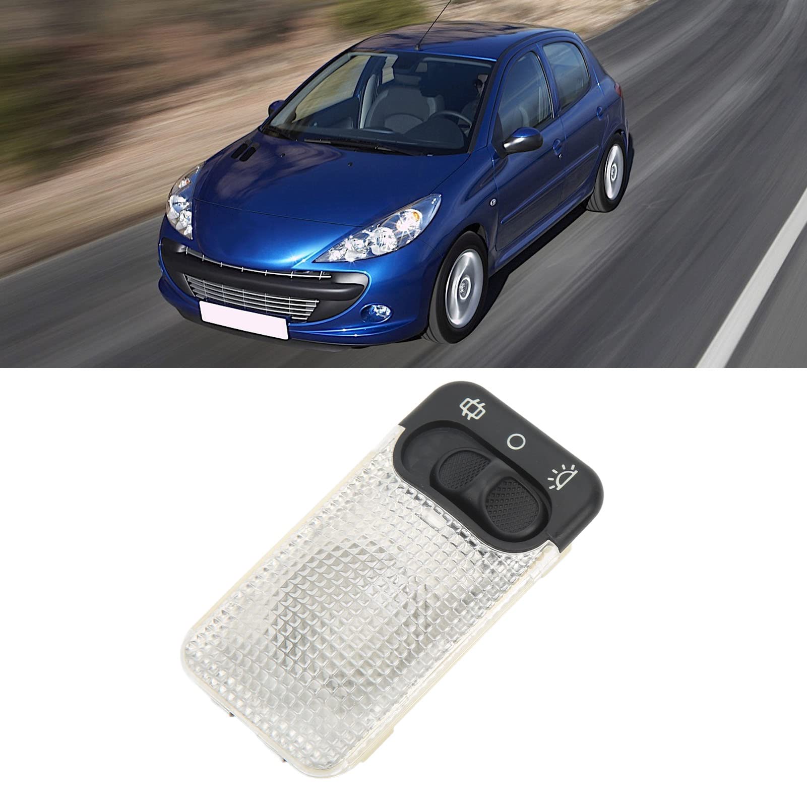 Panneau De Couverture Lampe De Lecture Dome Pour Peugeot 206 207 Citroën C2 - Référence 9625049077