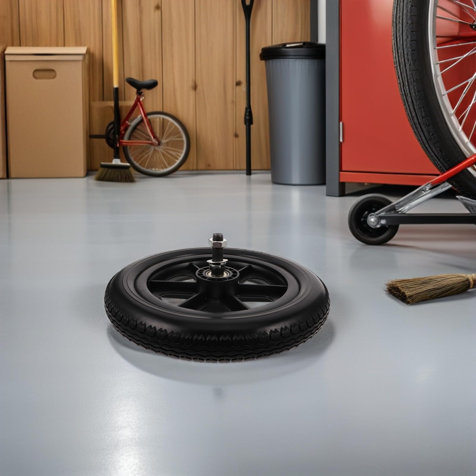 MAGICLULU Ruedas de Repuesto para Silla de Ruedas y Cochecito de 12 Pulgadas, Neumáticos Sólidos de Pu Espumado, Ajuste de Inflado para Uso Interior y Exterior, Paseo Cómodo y Resistente