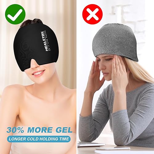 Miniatura 9 de Envoltura de hielo para el cuello, envoltura de cabeza de hielo, compresa fría para lesiones de cuello, terapia reutilizable de frío y caliente, gel