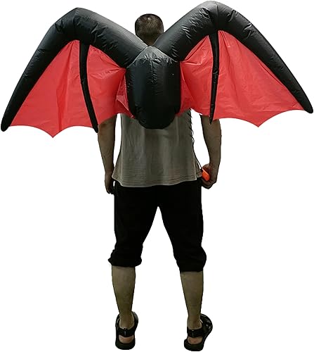 CB COZY BOX Disfraz inflable de Halloween para adulto, alas de murciélago, alas de demonio, disfraz inflable para fiesta