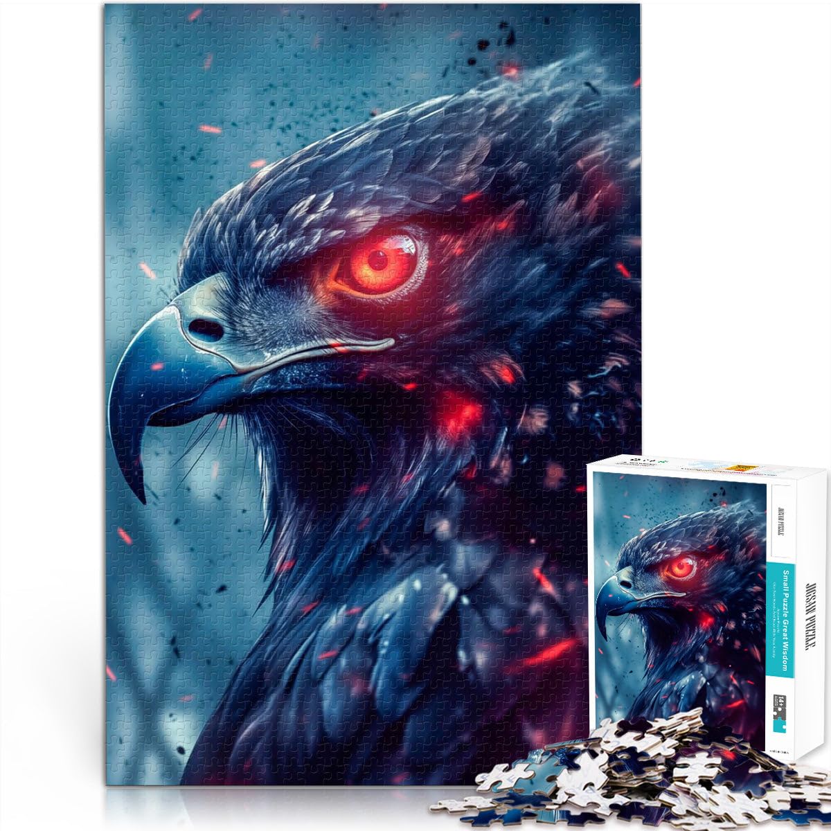 2000 Pieces Jigsaw Puzzles for teenagers Red Eyed Hawk pädagogische Herausforderung Die Liebe zwischen Paaren stärken70x100cm — image 1