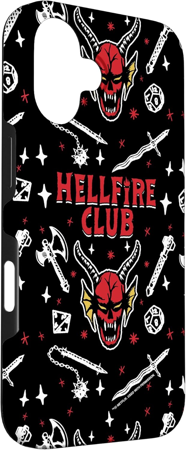Stranger Things Hellfire Club Pattern Case for iPhone 16