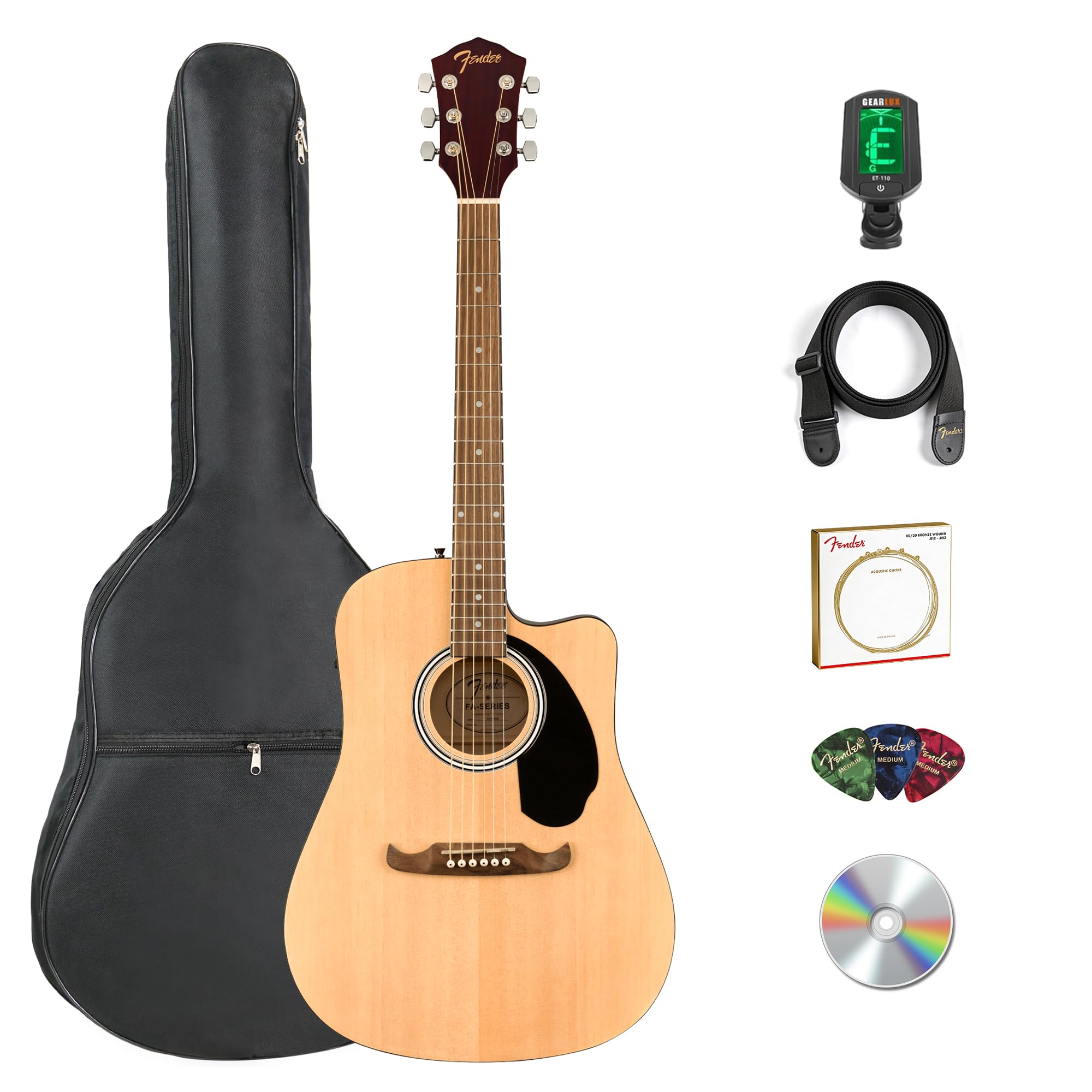 fender フェンダー エレアコ FA-125CE Natural アコギ Amazon.com: Fender FA-125CE Dreadnought Cutaway Acoustic-Electric
