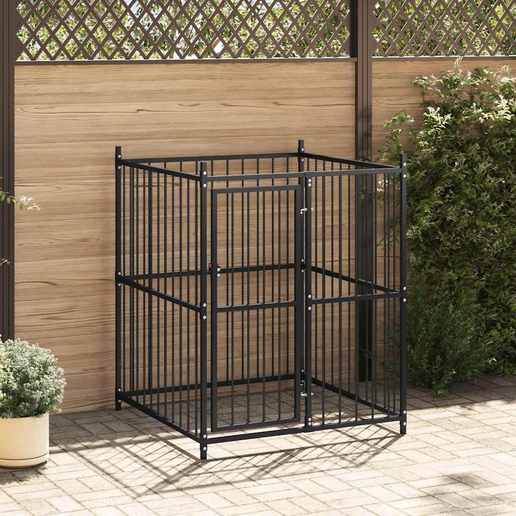 vidaXL Chenil Extérieur pour Chiens Enclos Chiots Animaux Extérieur Durable