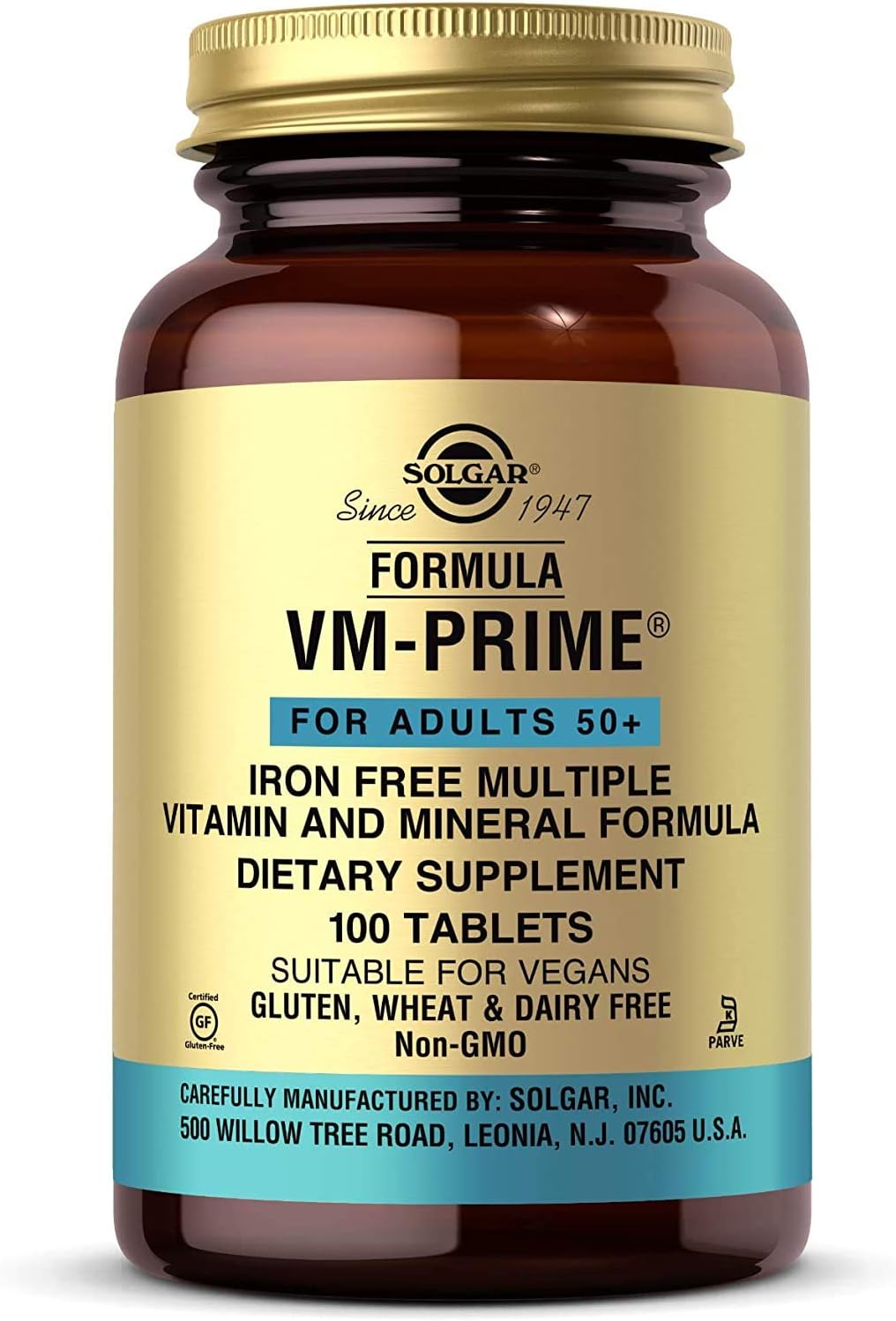 Solgar Formula VMPrime, 100 Tablets IronFree