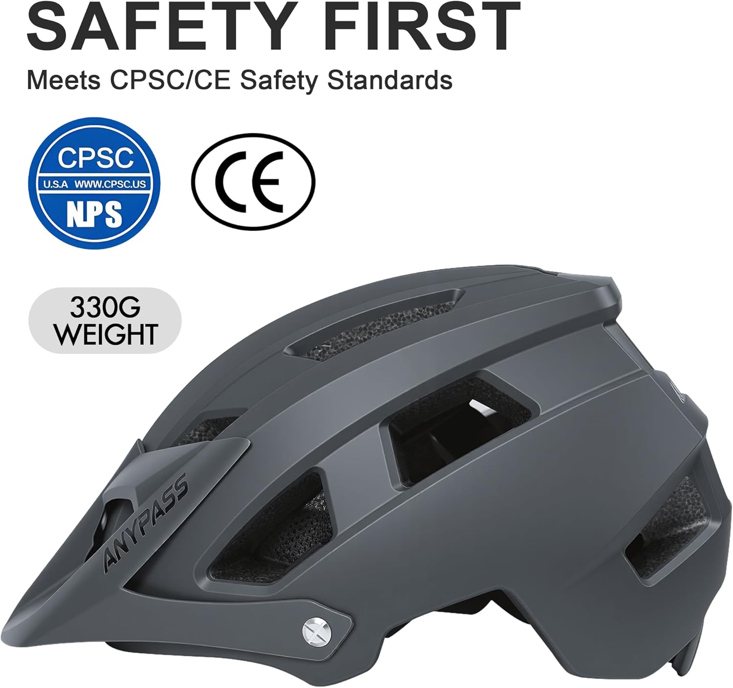 Mountain Bike Helmet Adult Men Women - Ultra Comfort, Super Lightweight Bicycle Helmets, MTB Cycling Gear Biking Accessories with Adjustable Fit & Removable Sun Visor