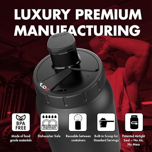 Miniatura 8 de MYLIDO Dispensador de proteínas, embudo de suplemento dispensador de polvo, tamaño universal, se adapta a todas las marcas, antes y después del