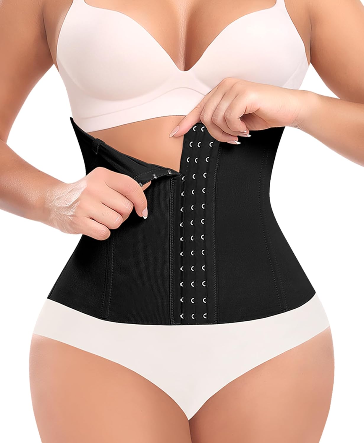 Gotoly Corsetto Donna Fascia Riduttore Allenatore In Vita Fascia Stampatrice Per Controllo Addome Fascia In Vita Waist Trainer Nero Xl 108137535