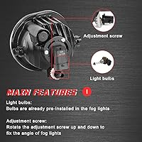 Vista 5 de Luces antiniebla de conducción de repuesto para Toyota Matrix 2003-2008, Pontiac Vibe 2003-2008, Scion TC 2004-2010 con bombillas halógenas 9006 12V