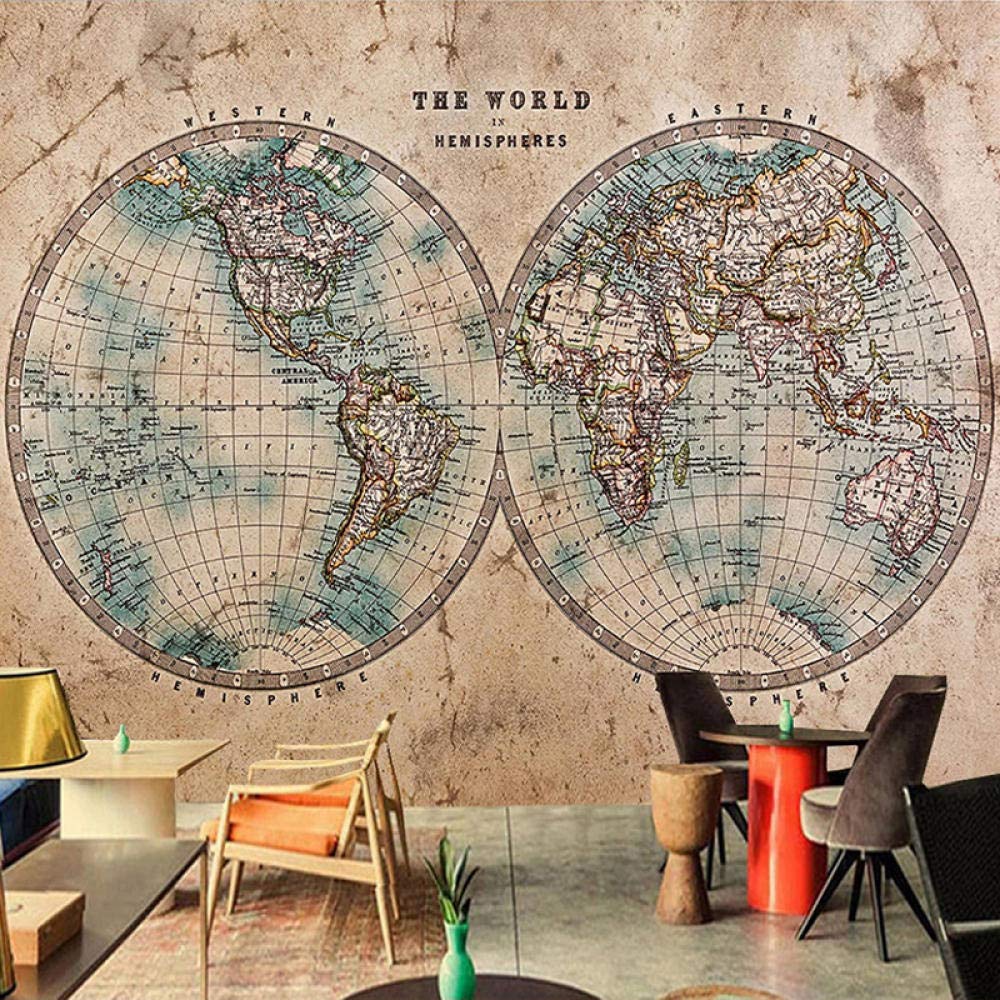 Niestandardowe zdjęcia tapety dekoracja domu retro nostalgiczna mapa świata obraz ścienny salon gabinet sypialnia mural papel De Parede 200 cm (szer.) × 140 cm (wys.)