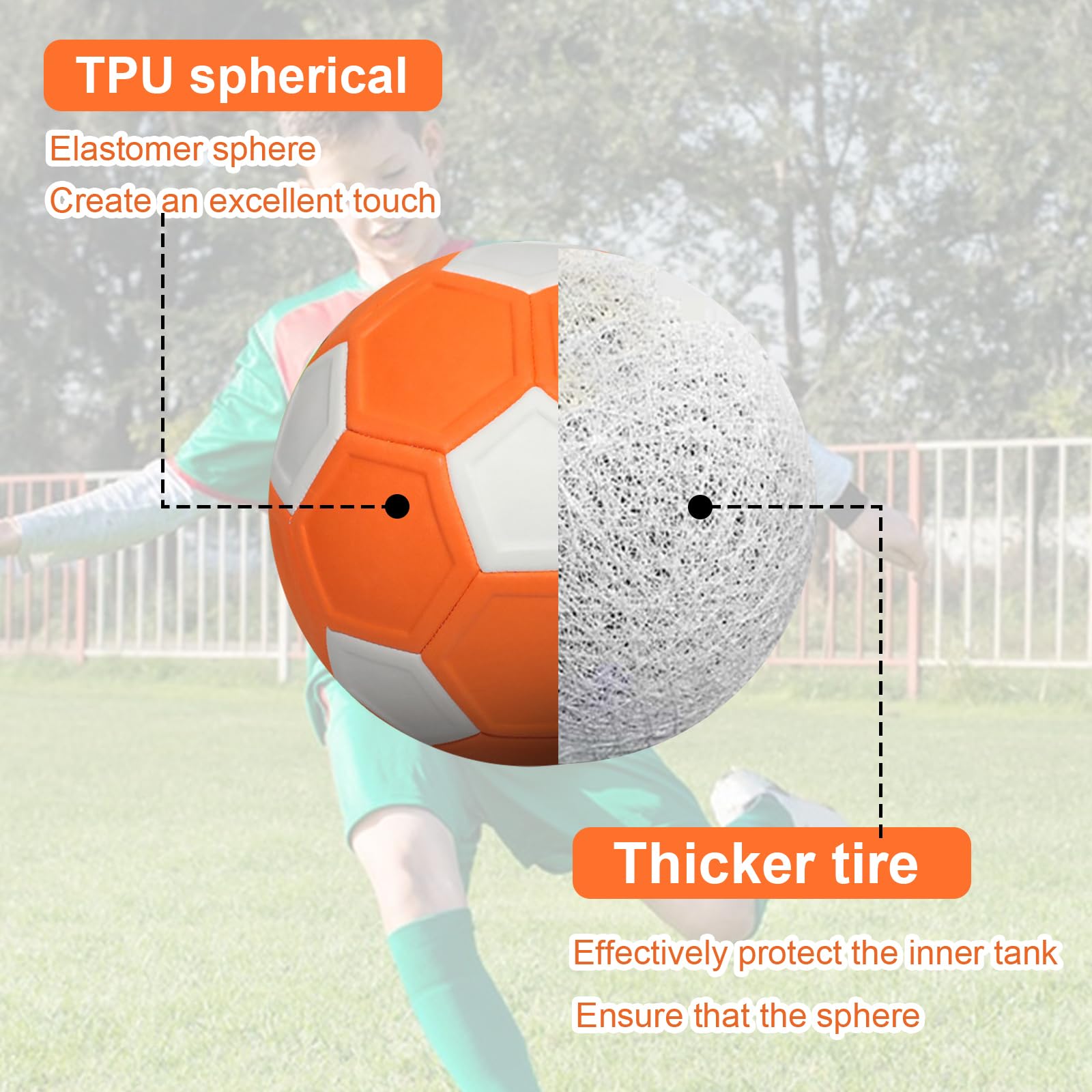 Balon Futbol con Efecto, Balon Futbol con Curvas y Efectos, Curve and Swerve Football, balón de fútbol con Curva y Giro, Regalo para Niños y Niñas, Juegos Exterior Niños