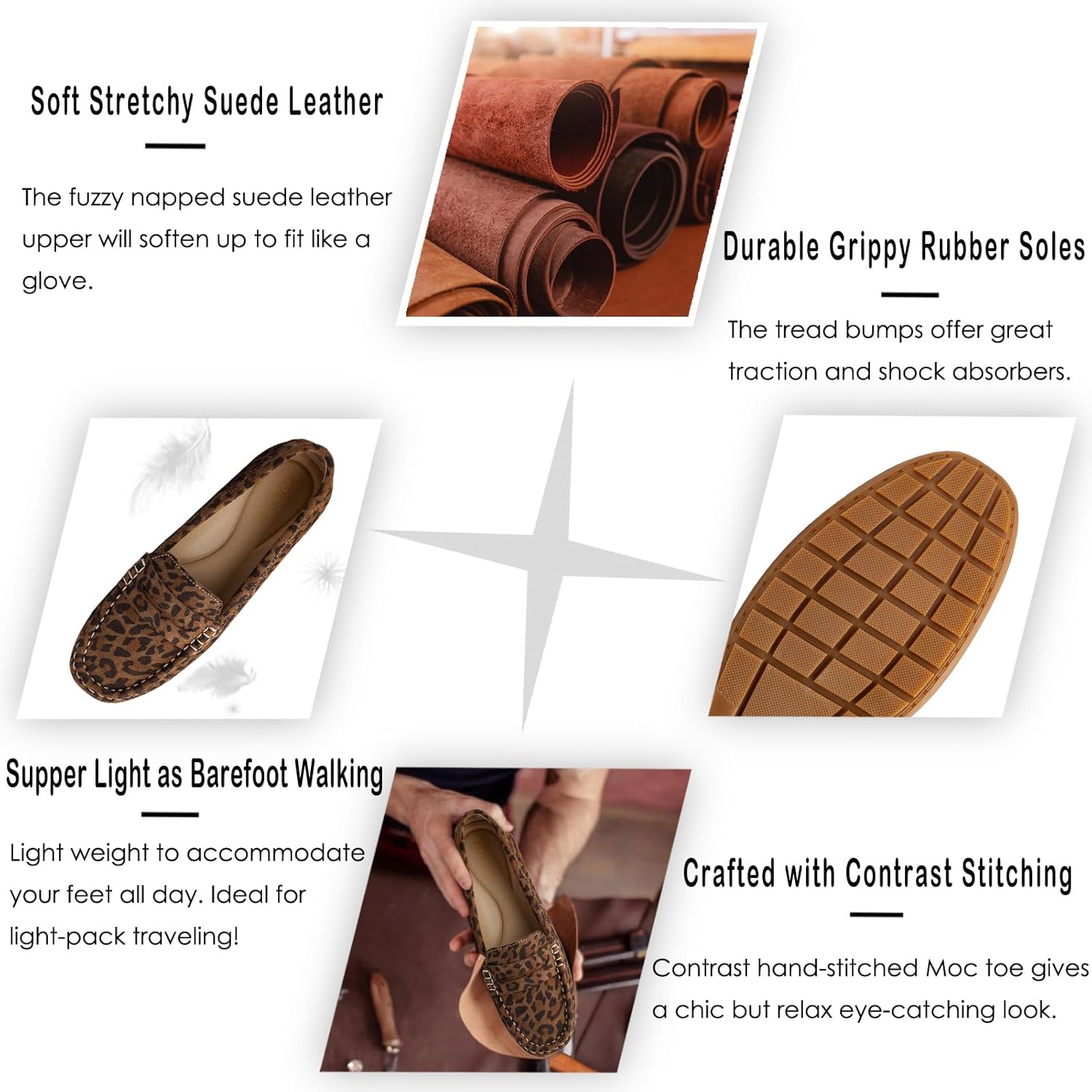 KORDAL Women's Comfortable & Lightweight Suede Leather Penny Loafers Slip-Ons Cute Business Casual Dress Shoes Work Office Flats Everyday Walking Shoes Driving Mocs for Women - Image 4